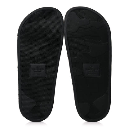 Valentino Garavani Rubber VLTN Pool Slide Sandals 38 Black 5 of 7