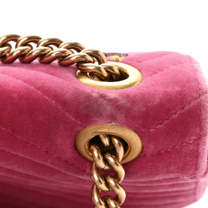 Gucci Velvet Matelasse Blind for Love Embroidered Medium GG Marmont Shoulder Bag Light Raspberry Rose Multicolor 13 of 17