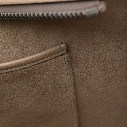 Celine Drummed Calfskin Mini Luggage Dune 12 of 20