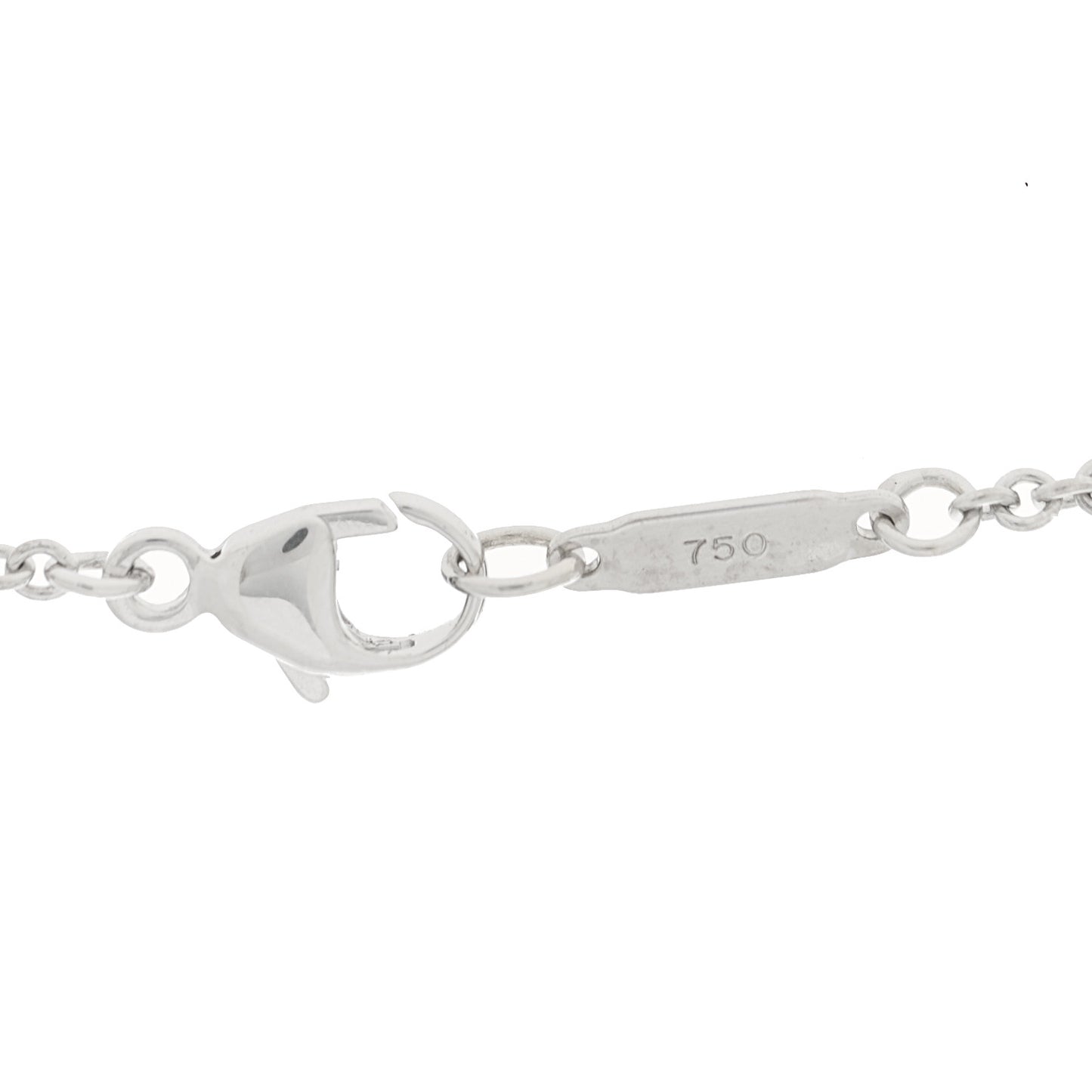 18K White Gold Diamond Cross Stitch Pendant Necklace