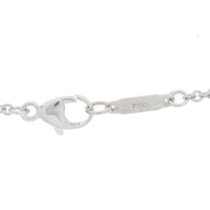 Tiffany 18K White Gold Diamond Cross Stitch Pendant Necklace 4 of 5