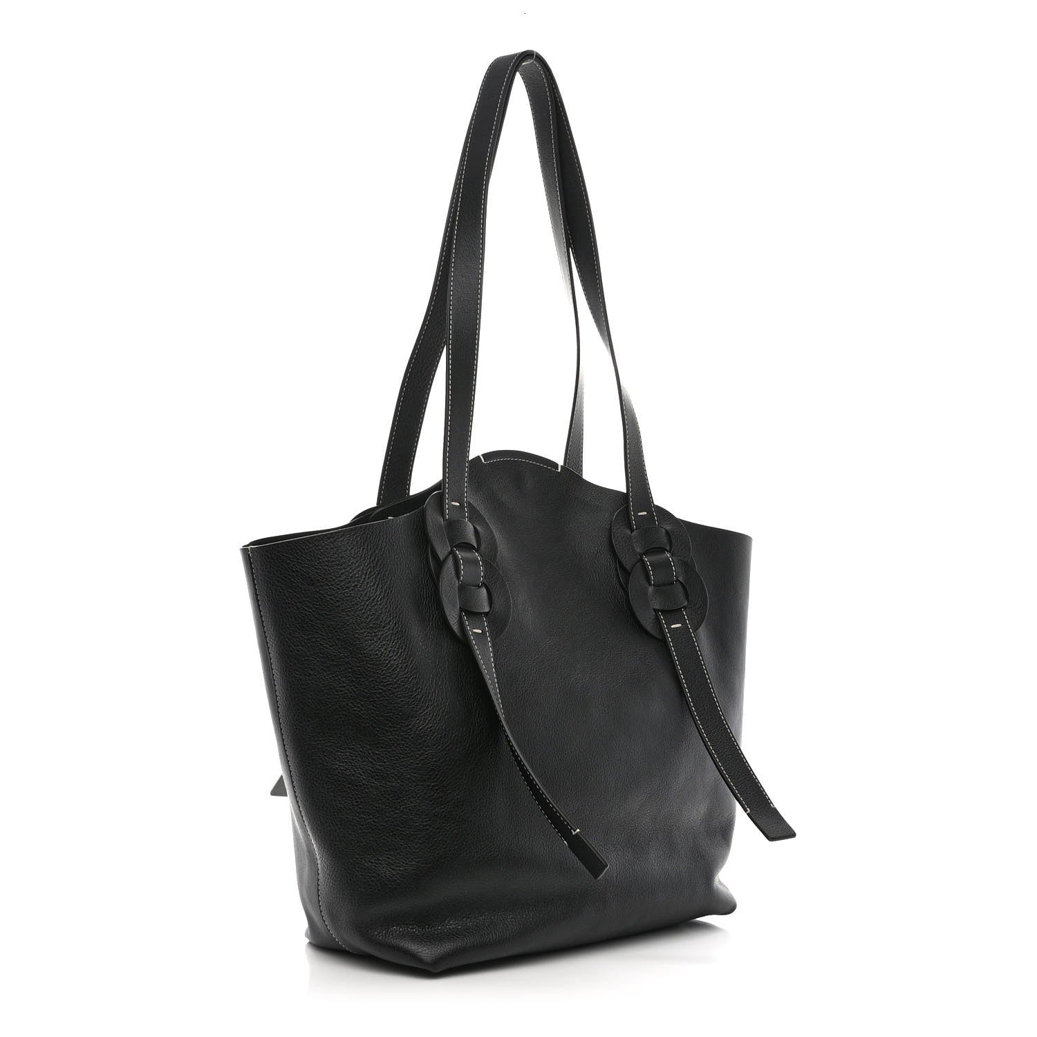 Chloe Small Grain Smooth Calfskin Medium Darryl Tote Black 3 of 13