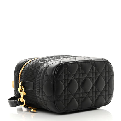 Christian Dior Lambskin Cannage Small Diortravel Vanity Case Black 4 of 19
