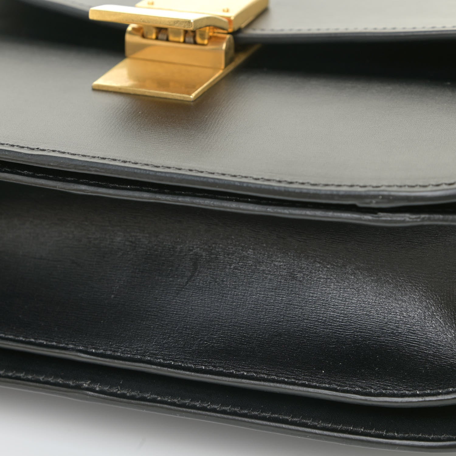 Celine Box Calfskin Medium Classic Box Flap Bag Black 10 of 14