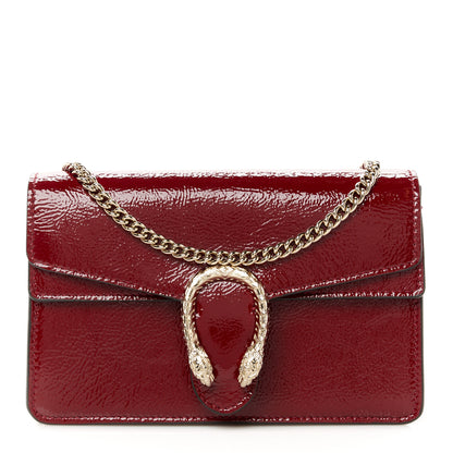 Gucci Crinkled Patent Mini Dionysus Shoulder Bag Rosso Ancora Red 1 of 10