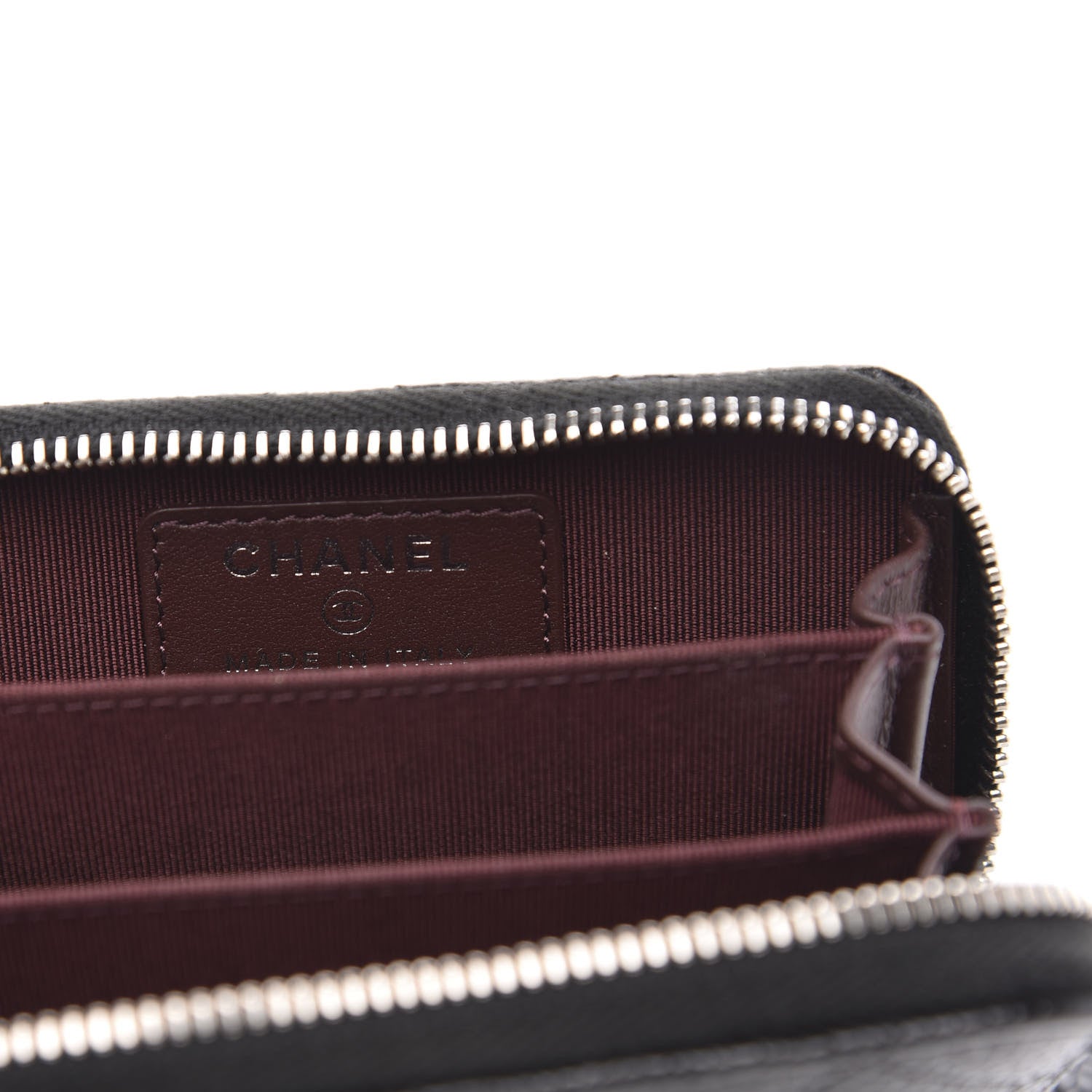 Chanel Caviar Quilted Zip Coin Purse Black 6 of 8