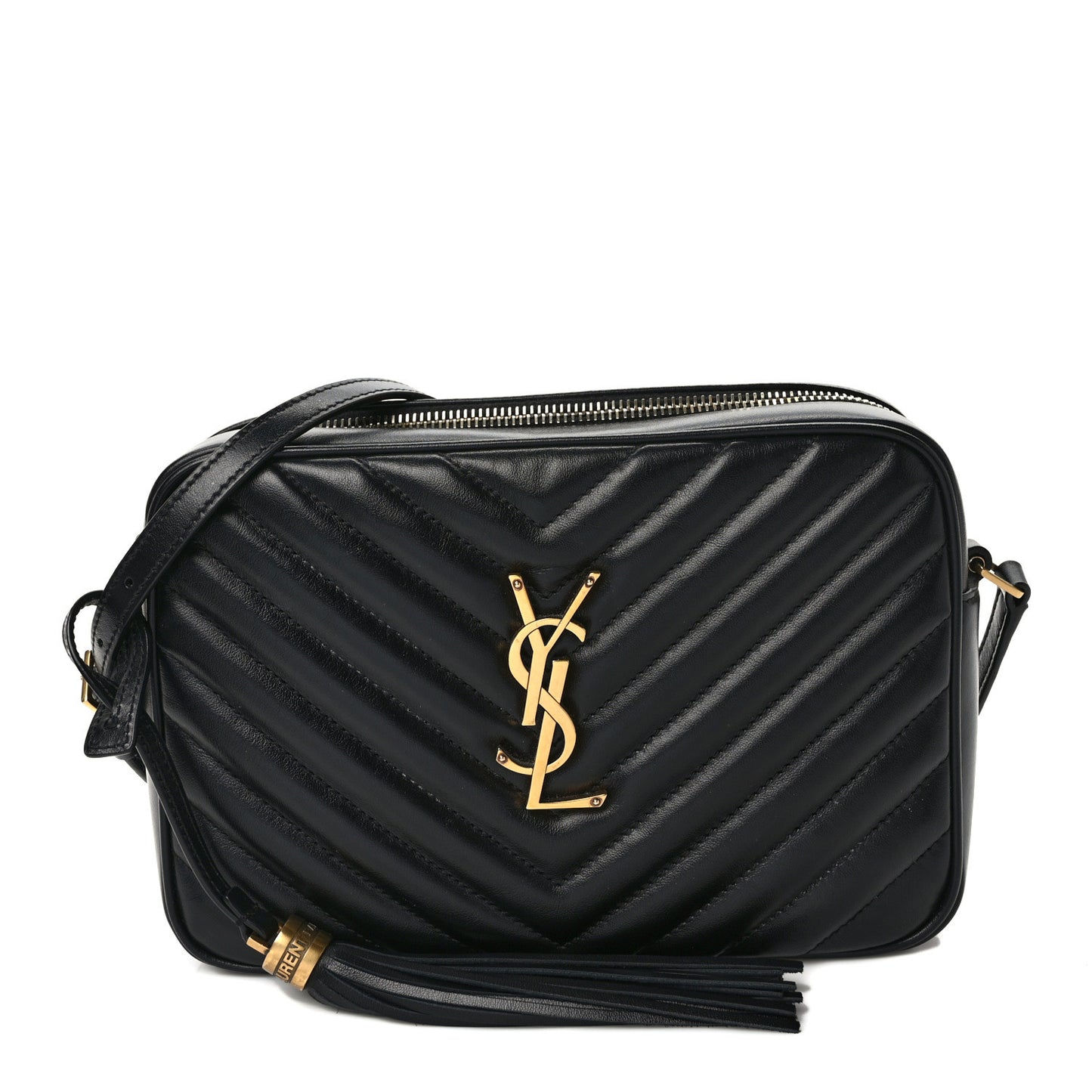 Calfskin Matelasse Monogram Lou Camera Bag Black