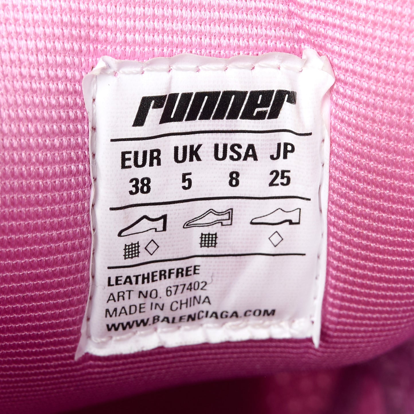 Mesh Rubber Distressed Womens Runner Sneakers 38 Pink