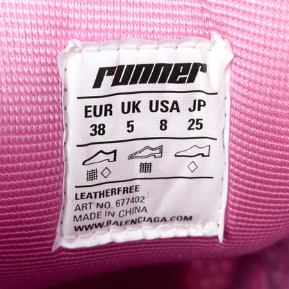 Balenciaga Mesh Rubber Distressed Womens Runner Sneakers 38 Pink 10 of 10