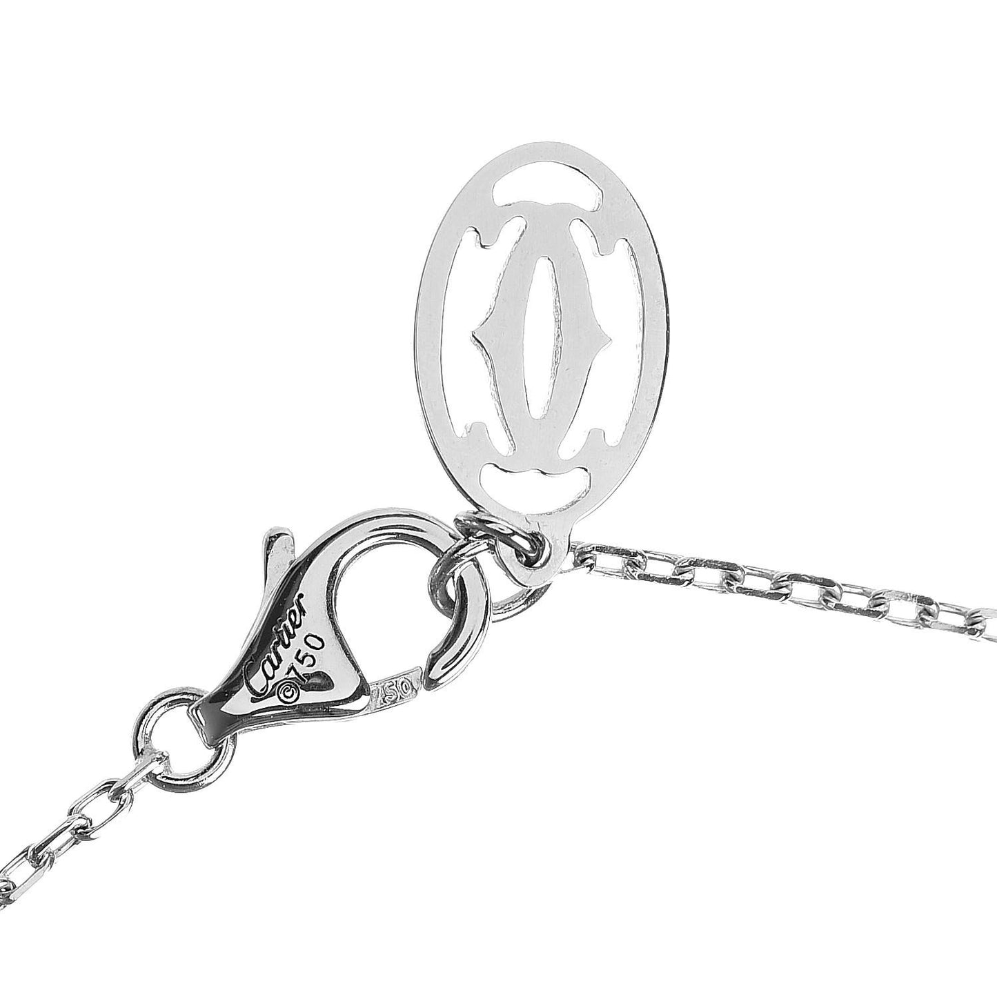18K White Gold Diamond D'Amour Heart Pendant Necklace
