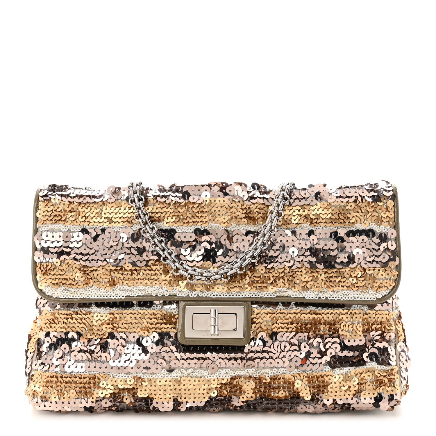 Chanel Sequin Striped Medium Reissue Flap Multicolor 1 of 10
