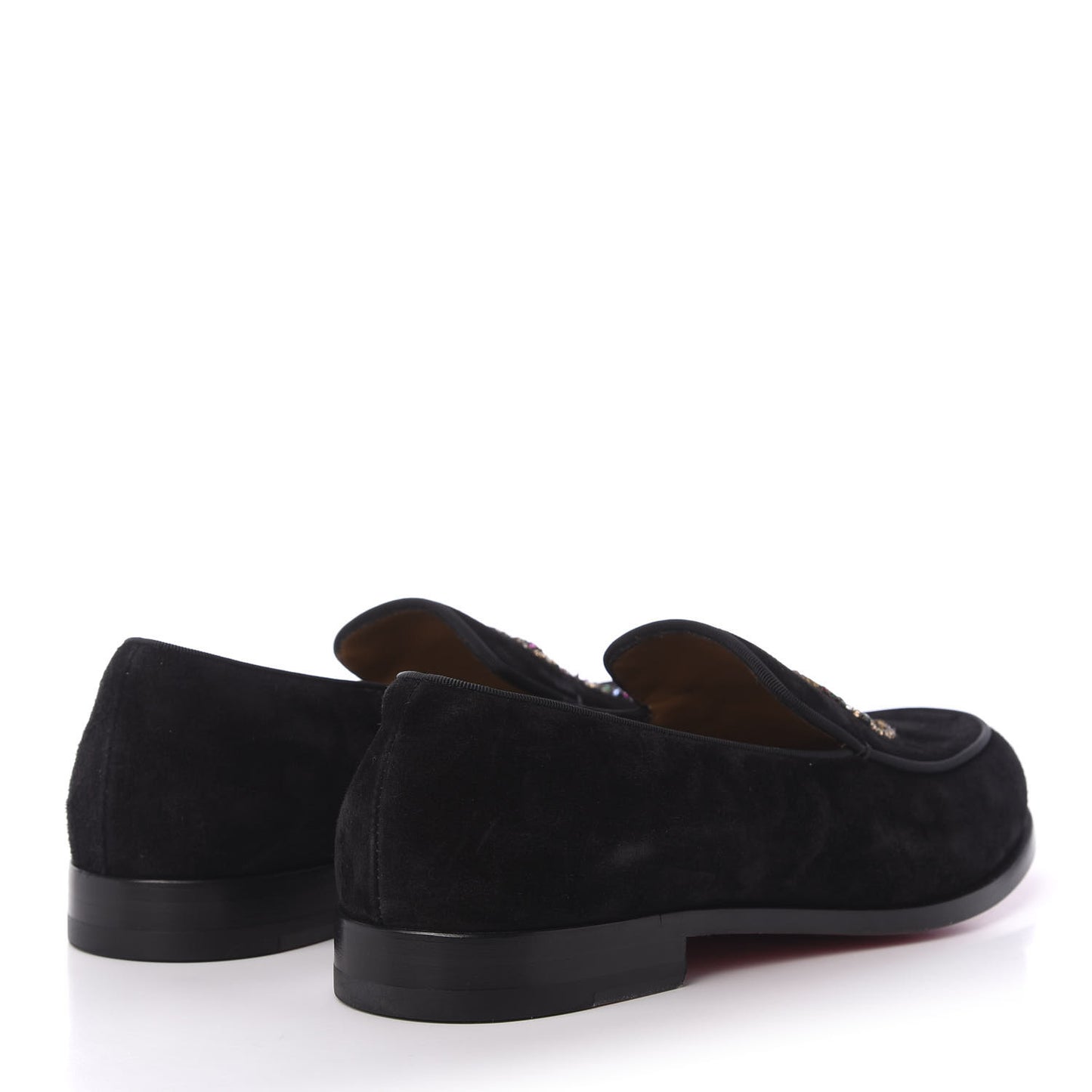 Veau Velours Mens Laperouse Flat Loafers 41 Black