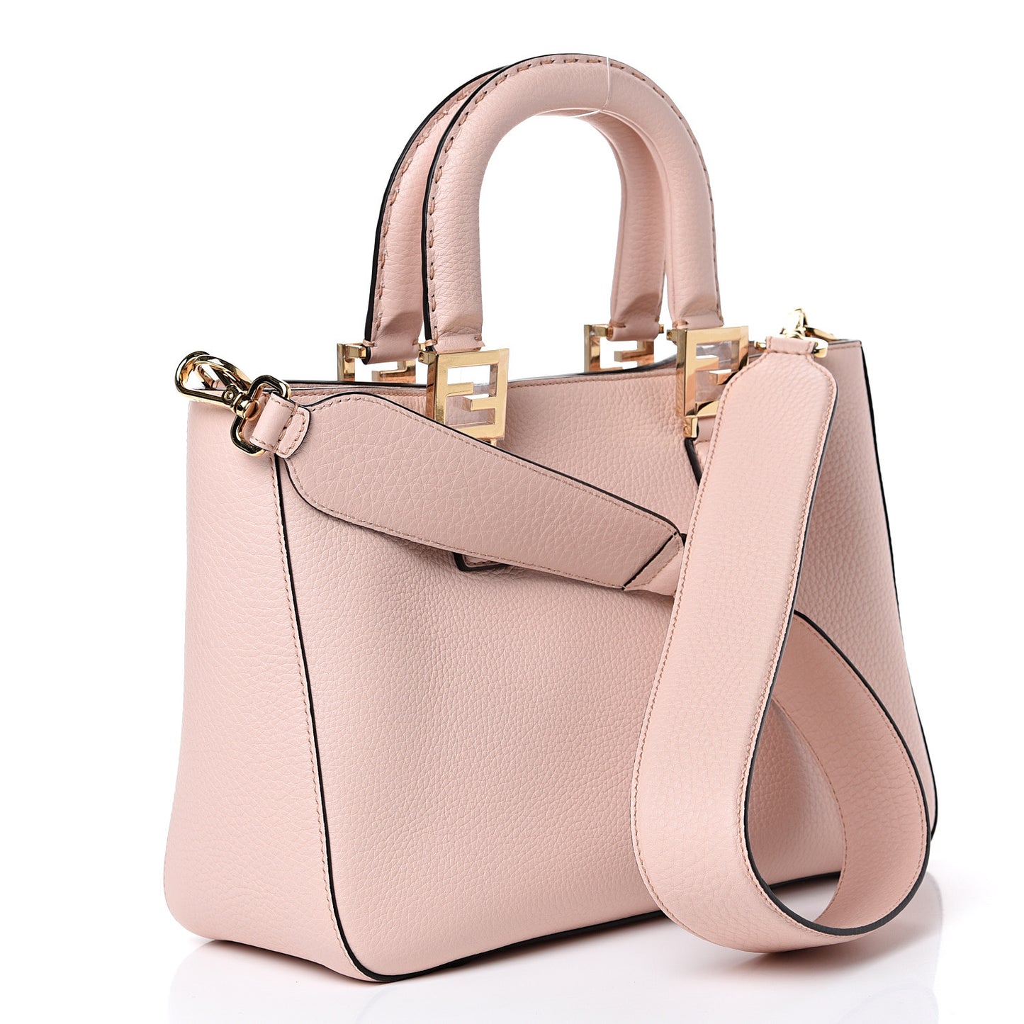 Cuoio Romano Selleria Small FF Tote Cipria