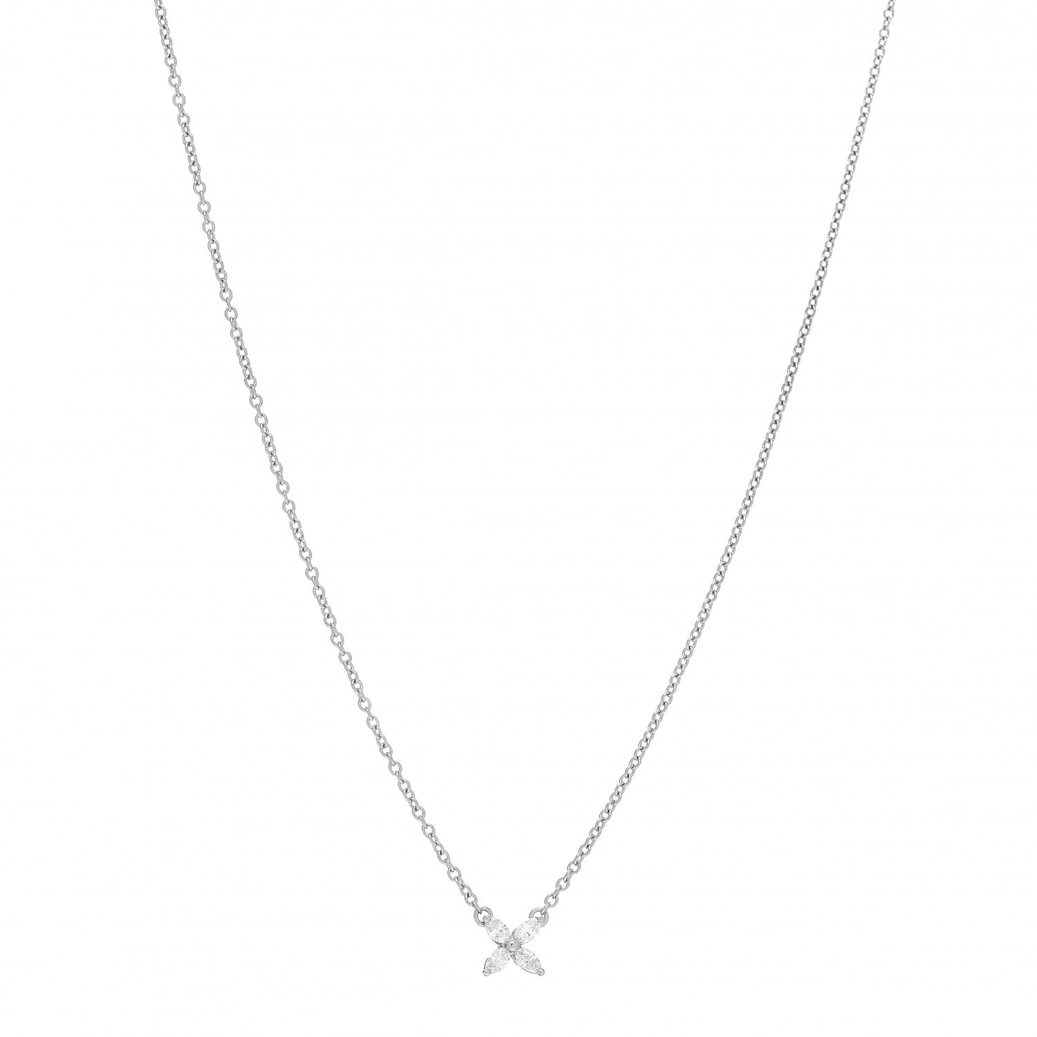 Tiffany Platinum Diamond Mini Victoria Necklace 1 of 5