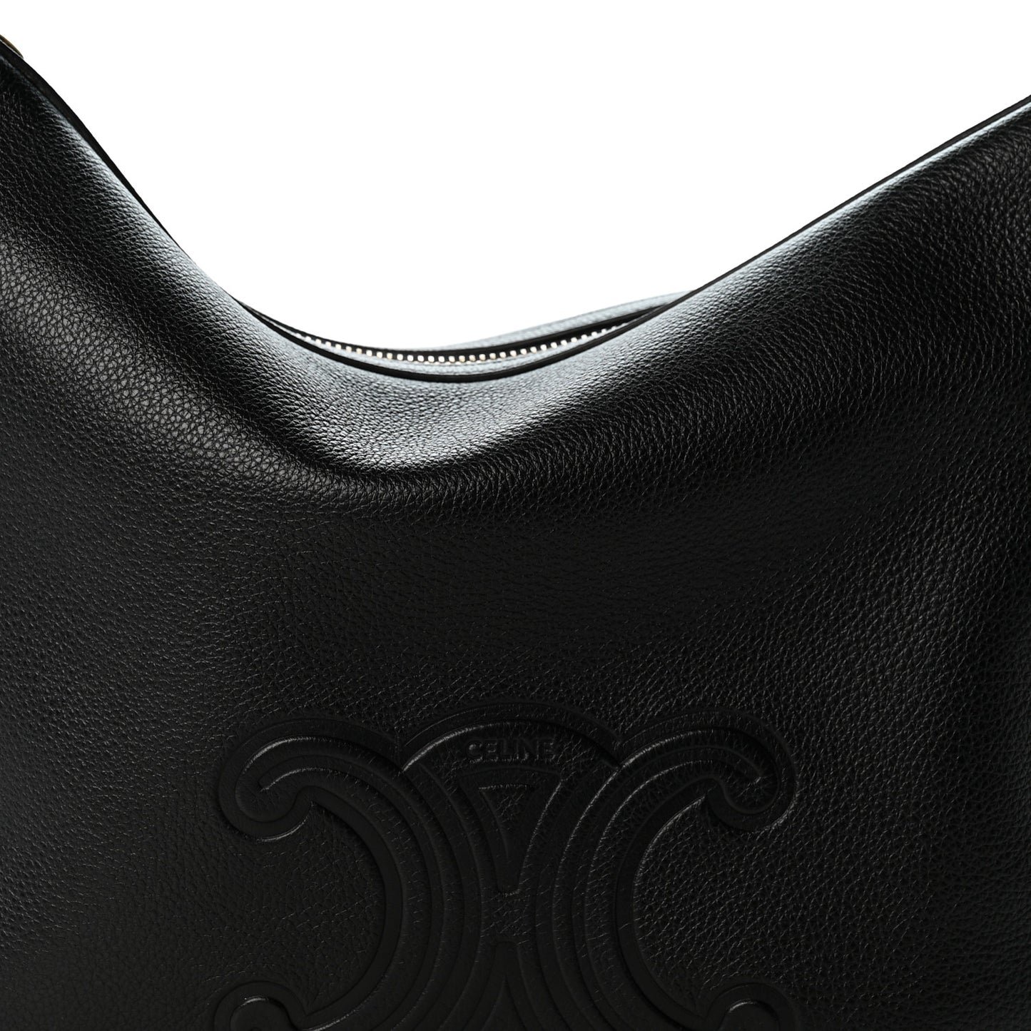 Supple Calfskin Cuir Triomphe Medium Heloise Shoulder Bag Black