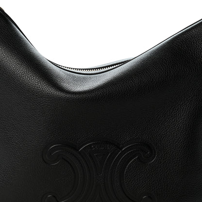 Celine Supple Calfskin Cuir Triomphe Medium Heloise Shoulder Bag Black 9 of 11