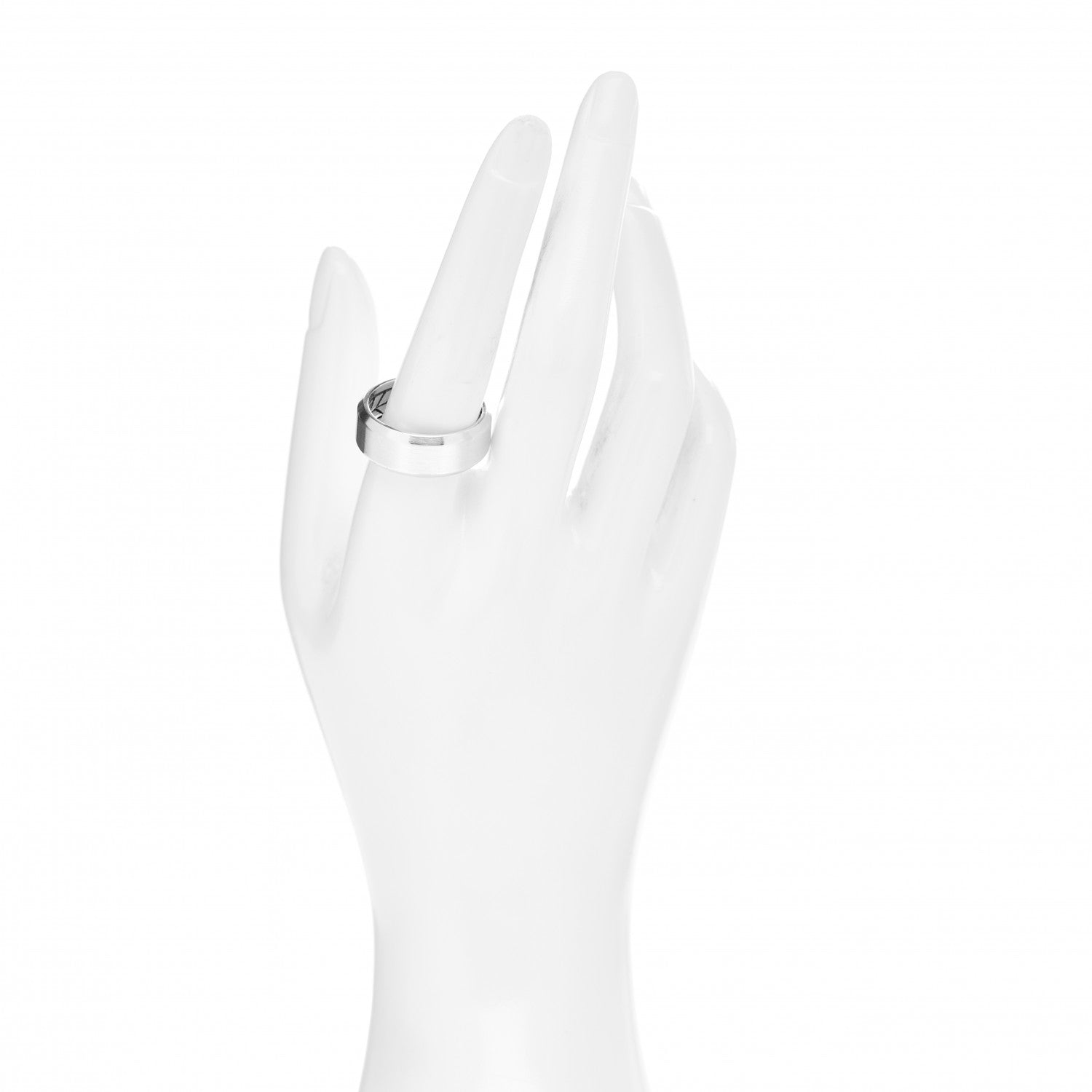 David Yurman Sterling Silver 8.5mm Beveled Edge Band Ring 62 10 2 of 4