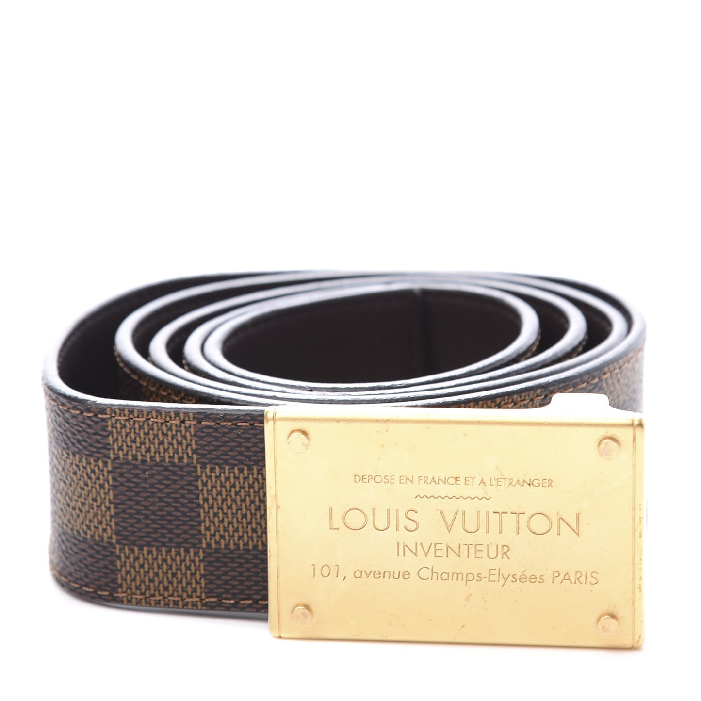 Damier Ebene Inventeur Belt 90 36