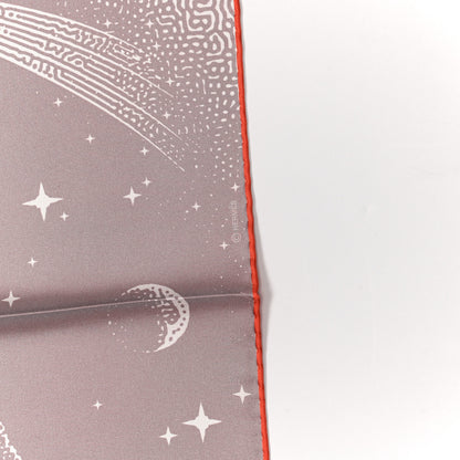 Hermes Silk Double Face Clair De Lune Scarf 90 Orange Gris White 9 of 9