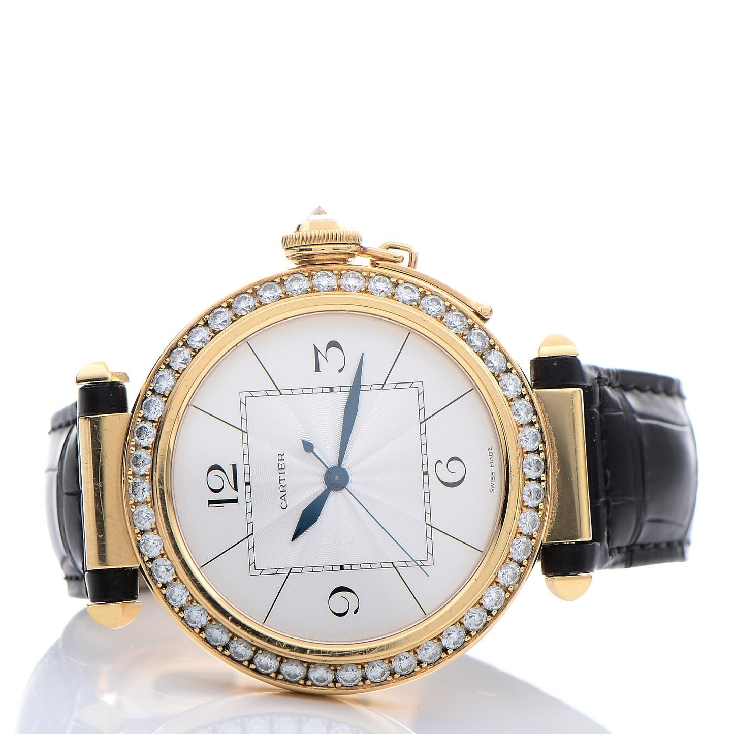 18K Yellow Gold Diamond Alligator 42mm Pasha de Automatic Watch