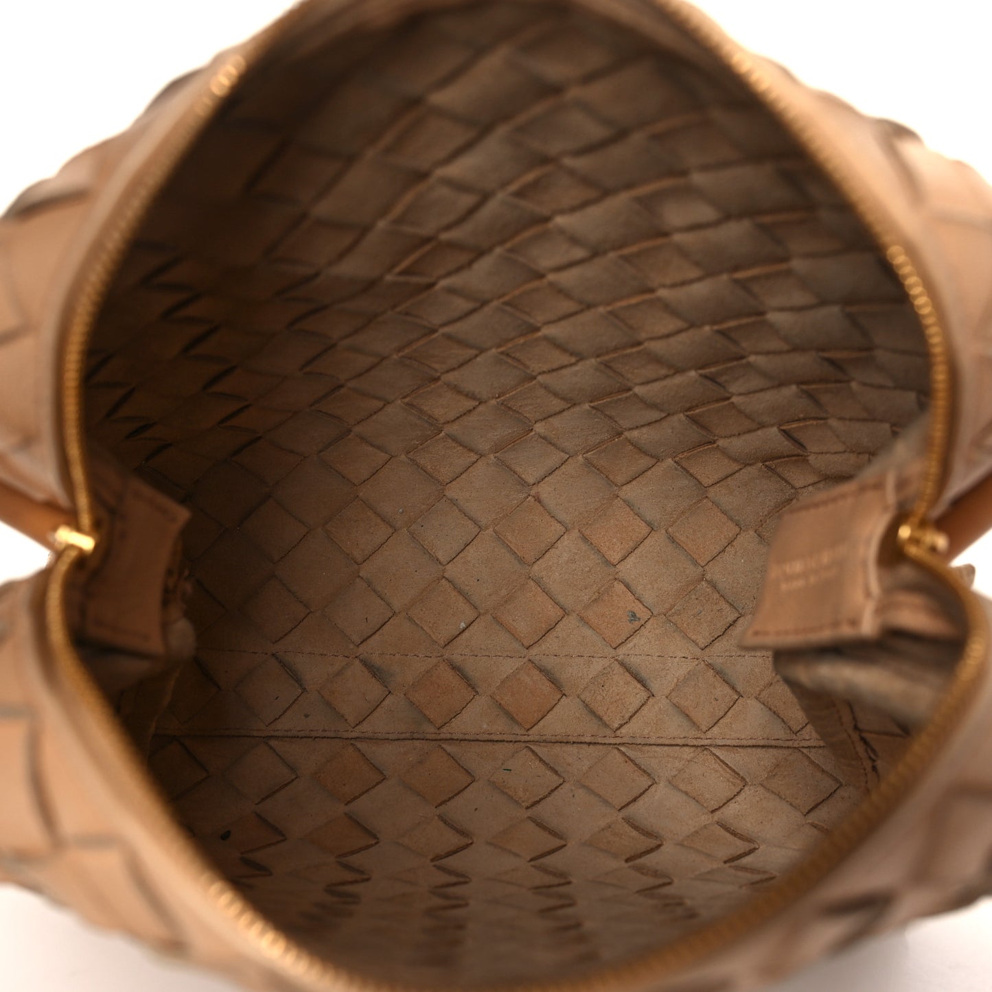 Nappa Intrecciato Small Loop Camera Bag Almond