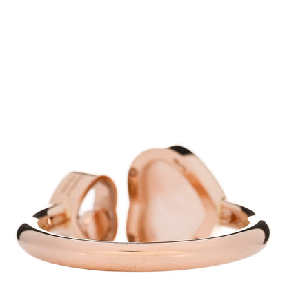 Chopard 18K Rose Gold Diamond Mother of Pearl Happy Hearts Ring 52 6 3 of 6