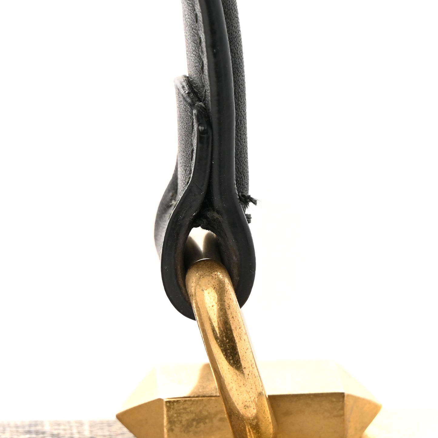 GG Supreme Monogram Small Osiride Top Handle Bag Black Gold