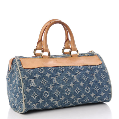 Louis Vuitton Monogram Denim Neo Speedy Blue 3 of 15