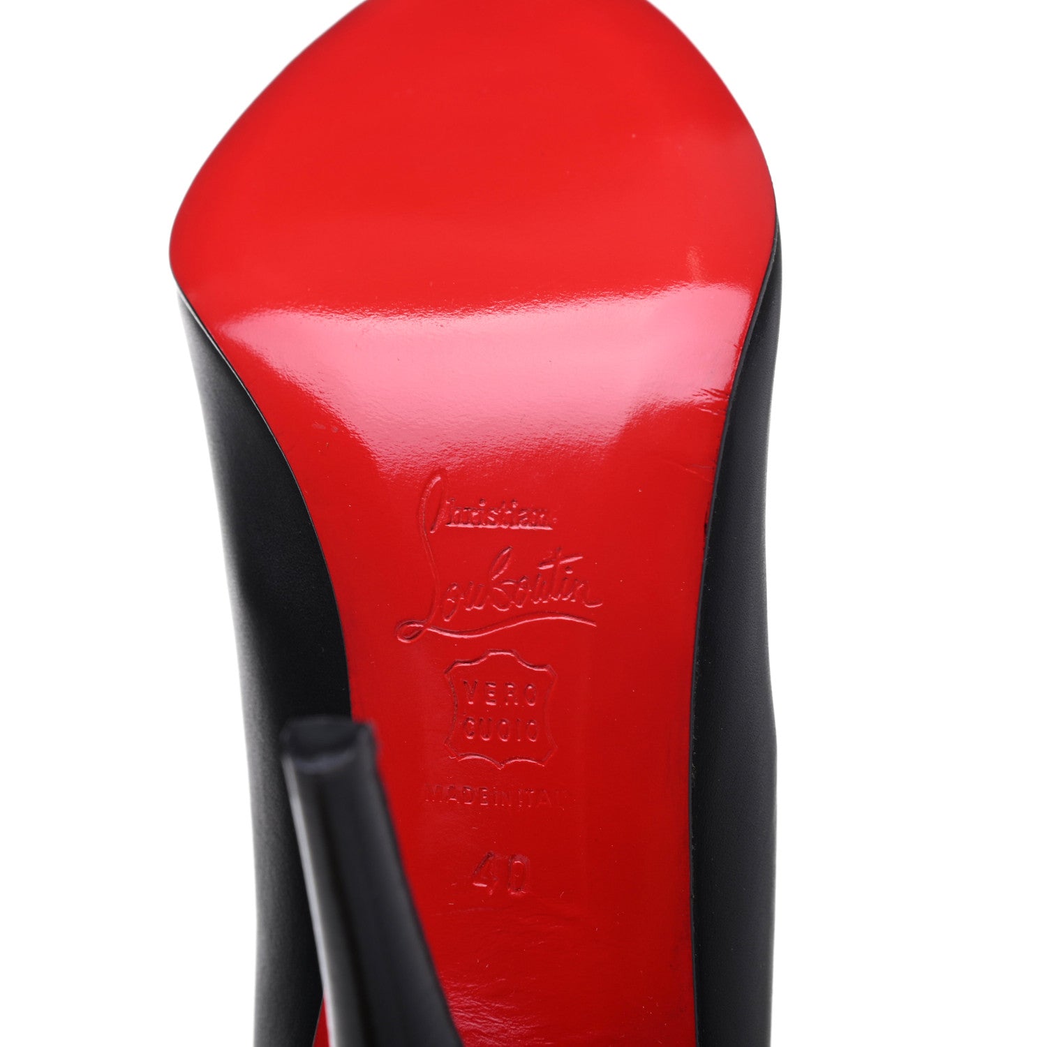 Christian Louboutin Calfskin Bourge 100 Tall Boots 40 Black 6 of 7
