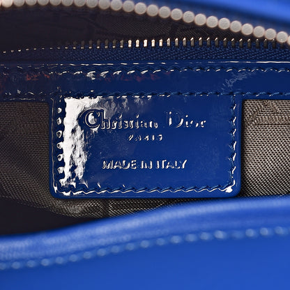 Christian Dior Patent Cannage Large Lady Dior Blue 6 of 15