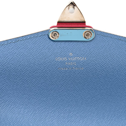 Louis Vuitton Epi Tribal Mask Chain Wallet Blue White 6 of 9