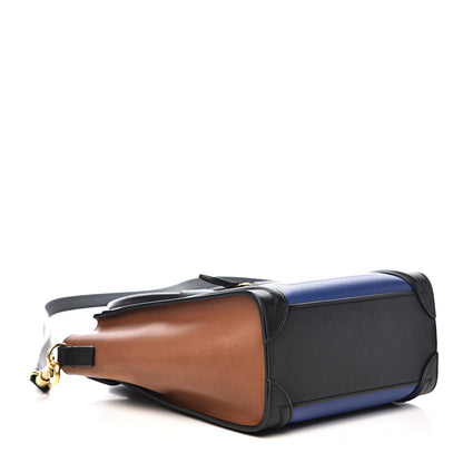 Celine Smooth Drummed Calfskin Nano Tri-Color Luggage Indigo 4 of 12