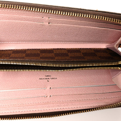 Louis Vuitton Damier Ebene Clemence Wallet Rose Ballerine 5 of 11