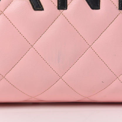 Chanel Calfskin Quilted Large Bowler Pink 17 of 34