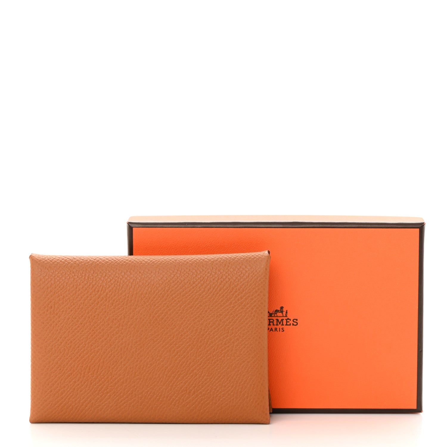 Hermes Epsom Calvi Duo Card Case Gold 9 of 9