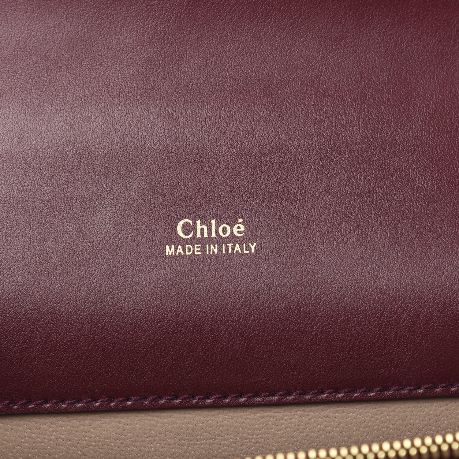 Chloe Shiny Goatskin Calfskin Aby Chain Shoulder Bag Burnt Mahogany 6 of 10