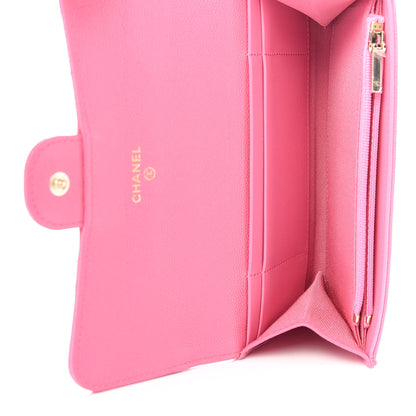 Chanel Caviar Quilted Medium Flap Wallet Pink 5 of 9