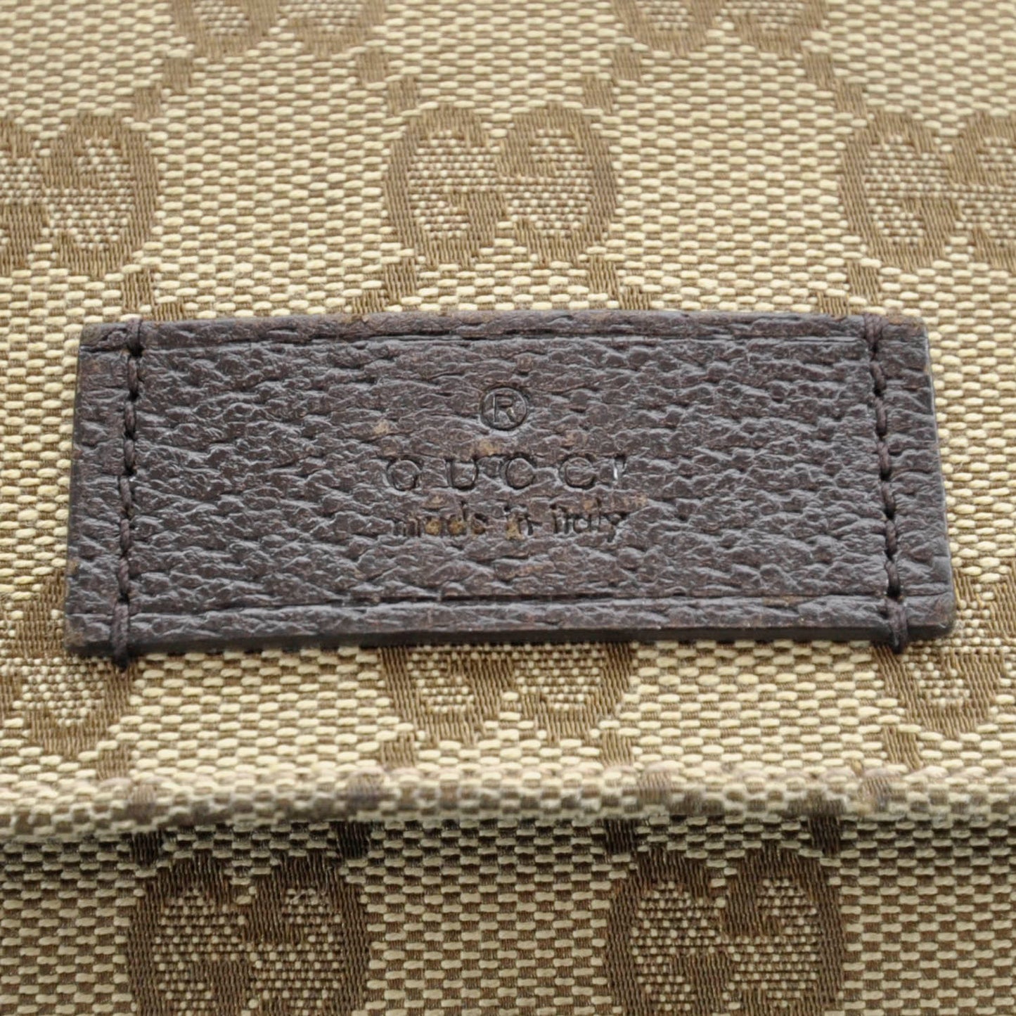 Monogram Small Flap Messenger Bag Beige Dark Brown