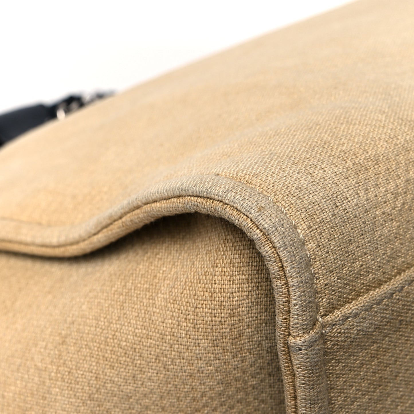 Canvas Medium Deauville Tote Beige Black