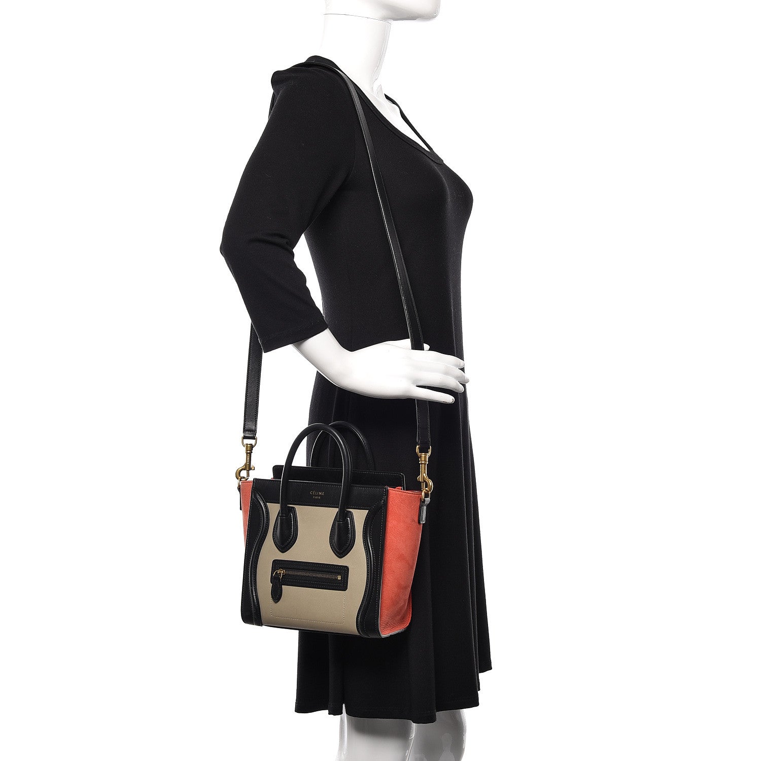 Celine Smooth Calfskin Nano Tri-Color Luggage Beige 2 of 16