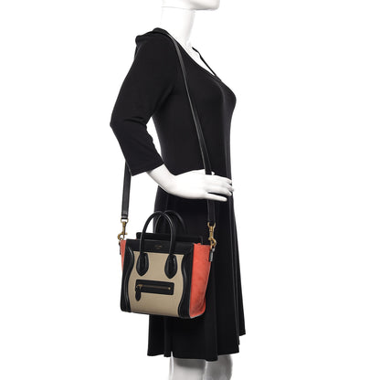 Celine Smooth Calfskin Nano Tri-Color Luggage Beige 2 of 16