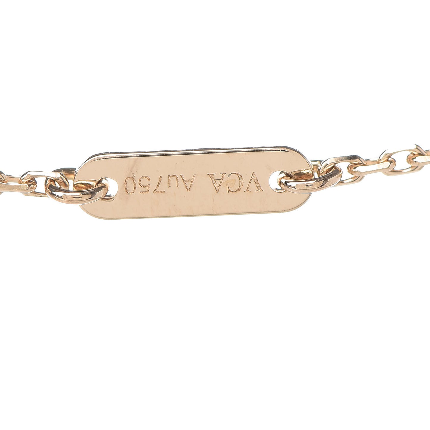 18K Yellow Gold Mother of Pearl Sweet Alhambra Pendant Necklace