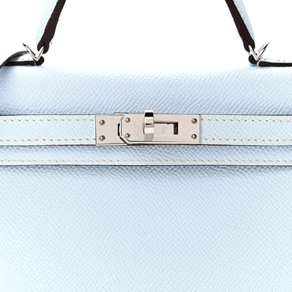 Hermes Epsom Mini Kelly Sellier 20 Bleu Brume 8 of 11