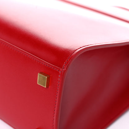 Saint Laurent Calfskin Small Manhattan Shopper Tote Red 8 of 11