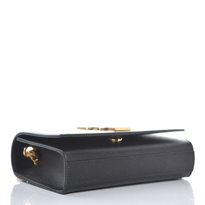 Saint Laurent Grain De Poudre Small Monogram Kate Satchel Black 4 of 10