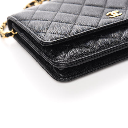 Chanel Caviar Quilted Wallet On Chain WOC Black 9 of 12