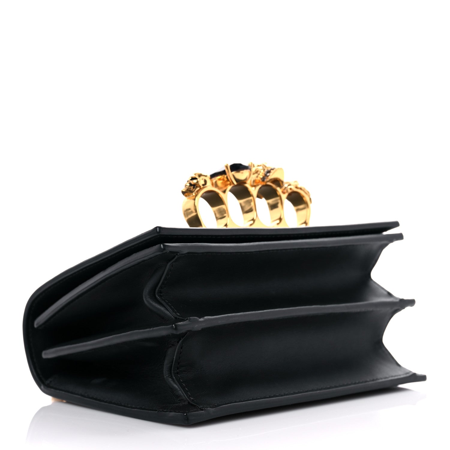 Alexander McQueen Calfskin Knuckle Crossbody Black 3 of 20