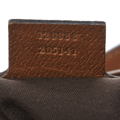 Gucci Calfskin Monogram Piston Lock Jackie O Hobo Tan 5 of 15