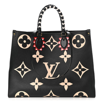 Louis Vuitton Empreinte Monogram Giant Crafty Onthego GM Black Creme 1 of 9