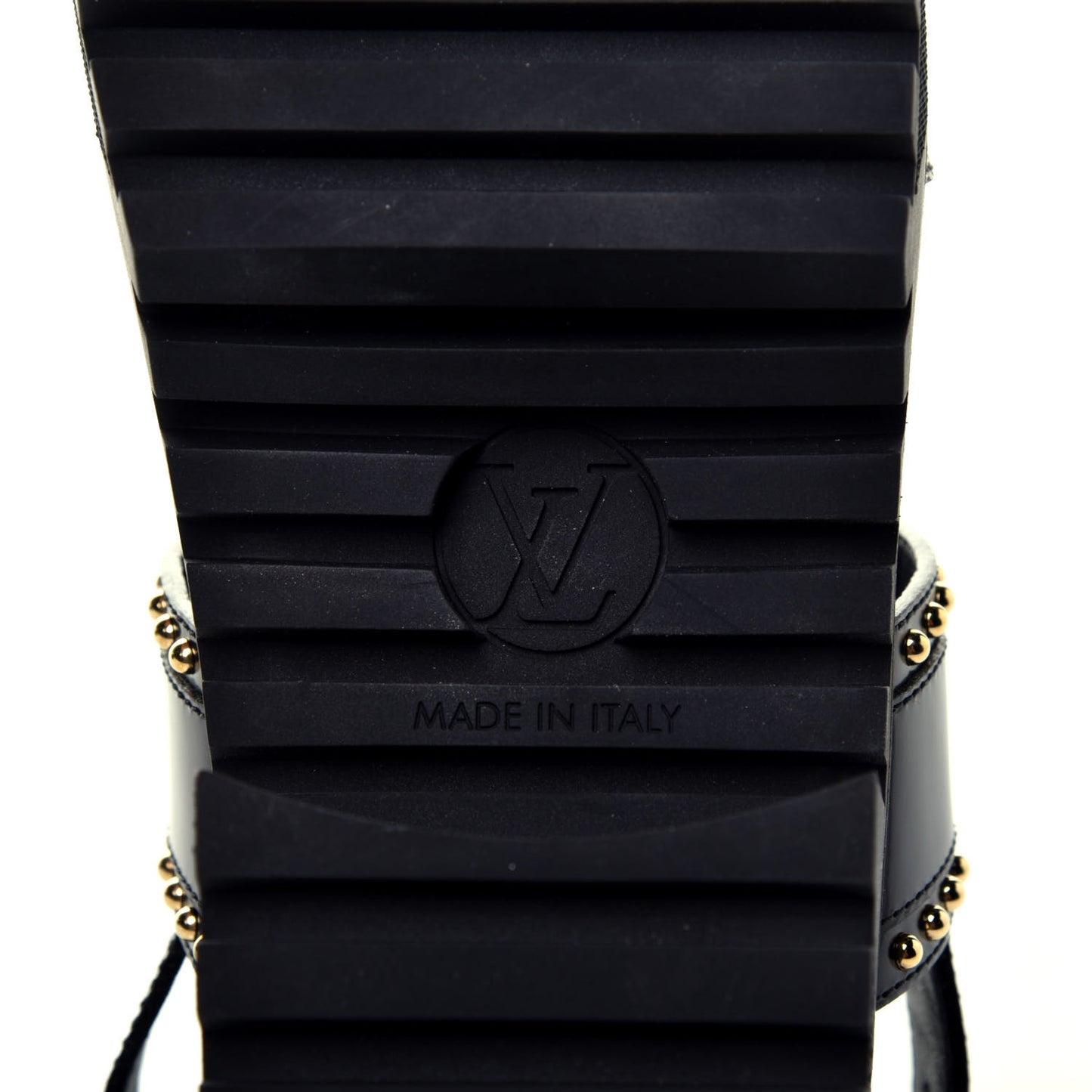 Calfskin Monogram Laureate Platform Sandals 36 Black